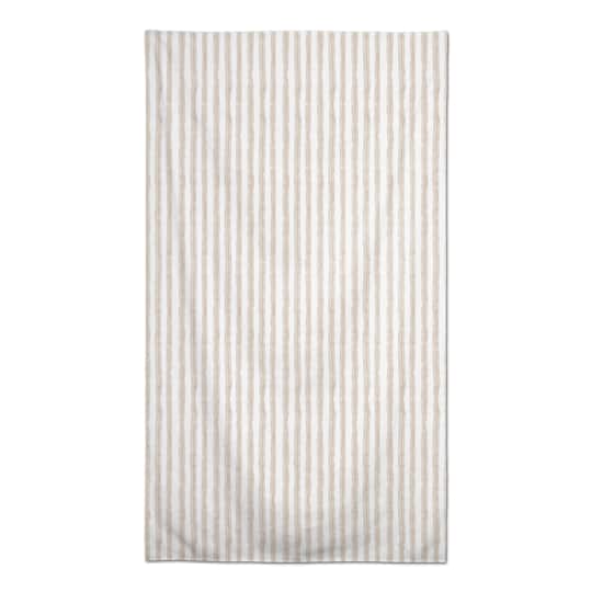 102&#x22; Neutral Easy Stripes Tablecloth